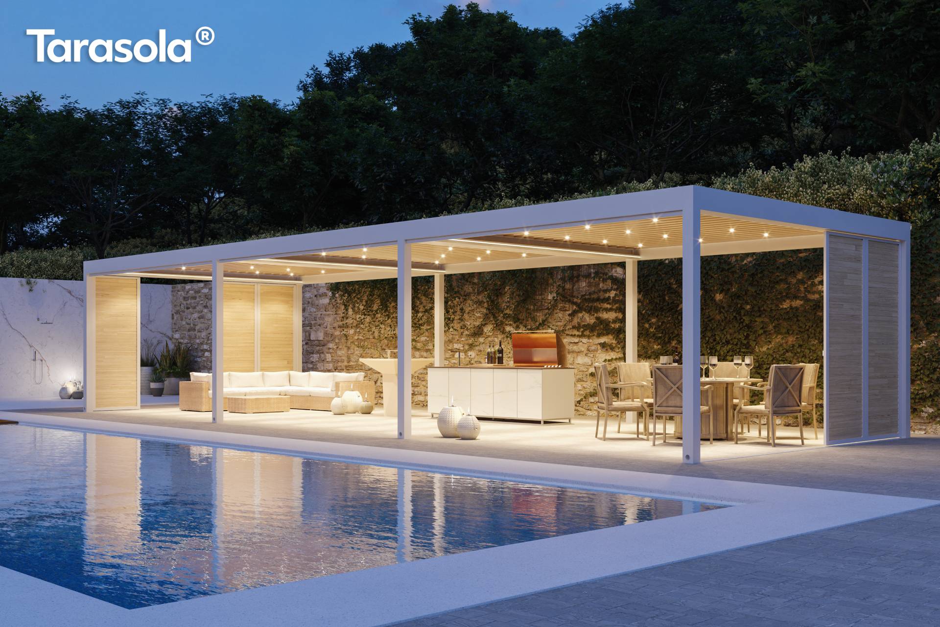 Pergola con telo mod.CLC312